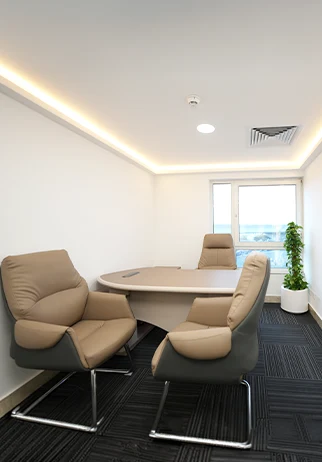Office workspace published by Arrow Head Business Center